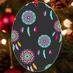 Dreamcatcher Seamless American Uv Print Acrylic Ornament Oval by Ravend