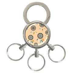 Dreamcatcher Pattern Pen Background 3-ring Key Chain by Ravend