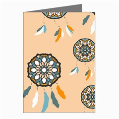 Dreamcatcher Pattern Pen Background Greeting Cards (pkg Of 8) by Ravend