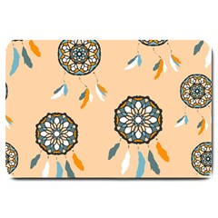 Dreamcatcher Pattern Pen Background Large Doormat by Ravend