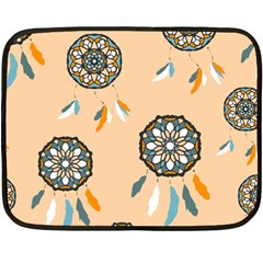 Dreamcatcher Pattern Pen Background Fleece Blanket (mini) by Ravend