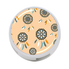 Dreamcatcher Pattern Pen Background 4-port Usb Hub (two Sides) by Ravend