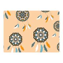 Dreamcatcher Pattern Pen Background Two Sides Premium Plush Fleece Blanket (mini) by Ravend