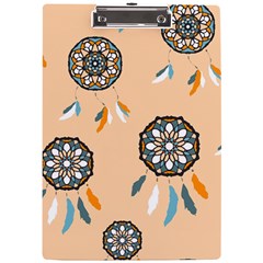 Dreamcatcher Pattern Pen Background A4 Acrylic Clipboard by Ravend