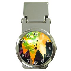 Forest Trees Nature Wood Green Money Clip Watches by Ravend