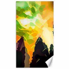 Forest Trees Nature Wood Green Canvas 40  X 72  by Ravend