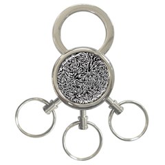 Flames Fire Pattern Digital Art 3-ring Key Chain by Ravend