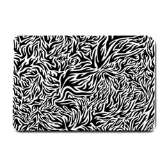 Flames Fire Pattern Digital Art Small Doormat by Ravend