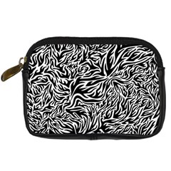 Flames Fire Pattern Digital Art Digital Camera Leather Case by Ravend