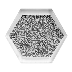 Flames Fire Pattern Digital Art Hexagon Wood Jewelry Box by Ravend