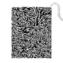 Flames Fire Pattern Digital Art Drawstring Pouch (5xl) by Ravend