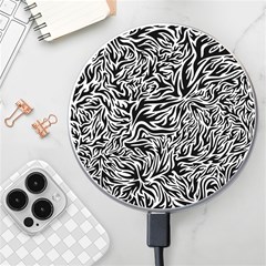 Flames Fire Pattern Digital Art Wireless Fast Charger(white) by Ravend