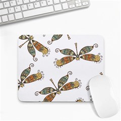 Pattern Dragonfly Background Small Mousepad by Ravend