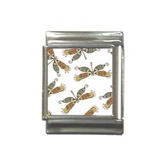 Pattern Dragonfly Background Italian Charm (13mm) by Ravend