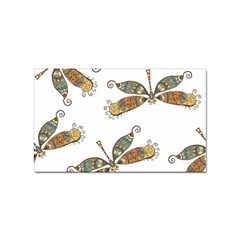 Pattern Dragonfly Background Sticker Rectangular (10 Pack) by Ravend