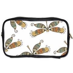 Pattern Dragonfly Background Toiletries Bag (one Side) by Ravend