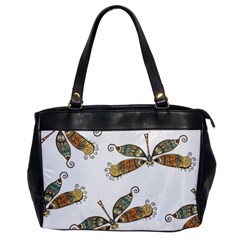 Pattern Dragonfly Background Oversize Office Handbag by Ravend