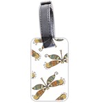 Pattern Dragonfly Background Luggage Tag (two sides) Back