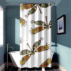 Pattern Dragonfly Background Shower Curtain 36  X 72  (stall)  by Ravend