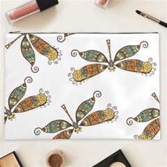 Pattern Dragonfly Background Cosmetic Bag (xxl) by Ravend