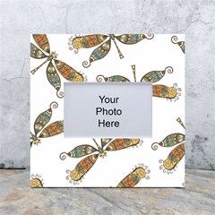 Pattern Dragonfly Background White Box Photo Frame 4  X 6  by Ravend