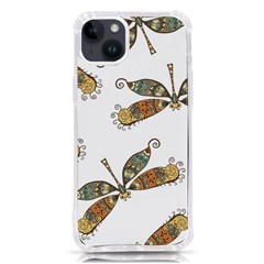 Pattern Dragonfly Background Iphone 14 Plus Tpu Uv Print Case by Ravend