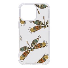 Pattern Dragonfly Background Iphone 13 Pro Tpu Uv Print Case by Ravend