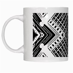 Pattern Tile Repeating Geometric White Mug