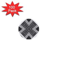 Pattern Tile Repeating Geometric 1  Mini Buttons (100 pack) 