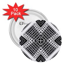 Pattern Tile Repeating Geometric 2.25  Buttons (10 pack) 