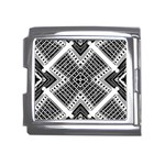 Pattern Tile Repeating Geometric Mega Link Italian Charm (18mm) Front