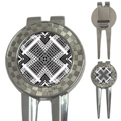 Pattern Tile Repeating Geometric 3-in-1 Golf Divots