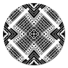 Pattern Tile Repeating Geometric Magnet 5  (Round)