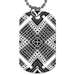 Pattern Tile Repeating Geometric Dog Tag (Two Sides)