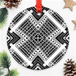 Pattern Tile Repeating Geometric Round Ornament (Two Sides) Front