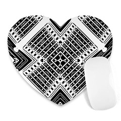 Pattern Tile Repeating Geometric Heart Mousepad by Ravend