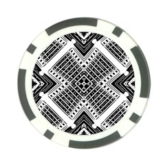 Pattern Tile Repeating Geometric Poker Chip Card Guard