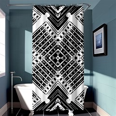 Pattern Tile Repeating Geometric Shower Curtain 36  x 72  (Stall) 