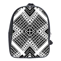 Pattern Tile Repeating Geometric School Bag (xl) by Ravend