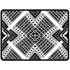 Pattern Tile Repeating Geometric Two Sides Fleece Blanket (Large)