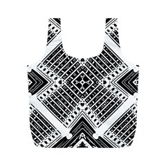 Pattern Tile Repeating Geometric Full Print Recycle Bag (M)