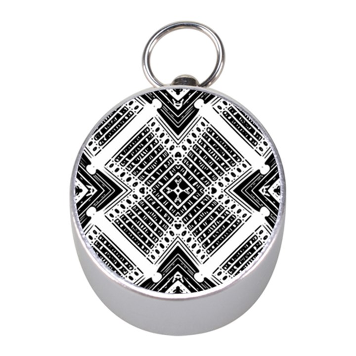 Pattern Tile Repeating Geometric Mini Silver Compasses