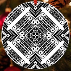 Pattern Tile Repeating Geometric UV Print Acrylic Ornament Round