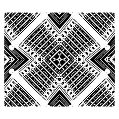 Pattern Tile Repeating Geometric Premium Plush Fleece Blanket (Small)