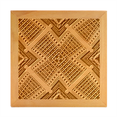 Pattern Tile Repeating Geometric Wood Photo Frame Cube by Ravend