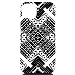 Pattern Tile Repeating Geometric iPhone 14 Plus Black UV Print Case