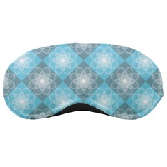 White Light Blue Gray Tile Sleep Mask