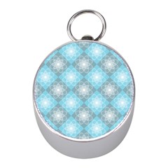 White Light Blue Gray Tile Mini Silver Compasses by Ravend