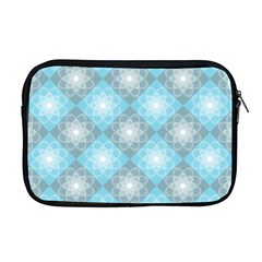 White Light Blue Gray Tile Apple Macbook Pro 17  Zipper Case by Ravend