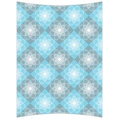 White Light Blue Gray Tile Back Support Cushion by Ravend